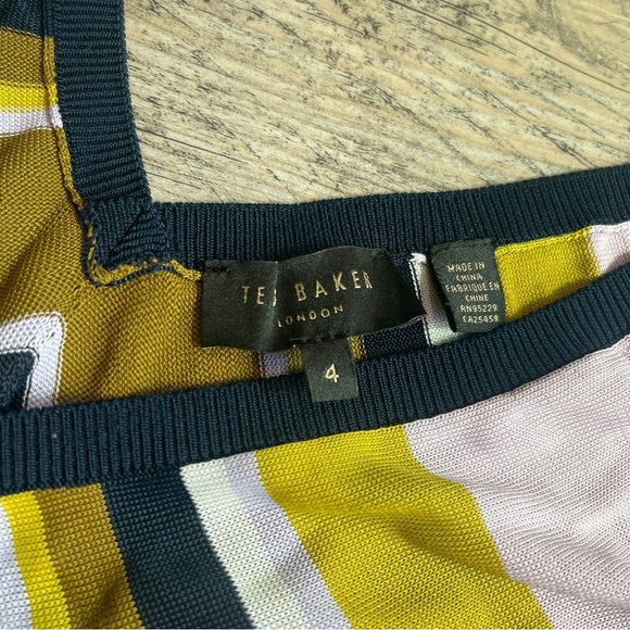 Ted Baker London  Women's Lennah maple Sleeveless Relaxed-Fit Striped tank top - Picture 2 of 7